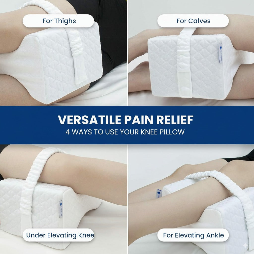 Cartizma Knee Pillow– Knee Pillow for Side Sleeper Memory Foam