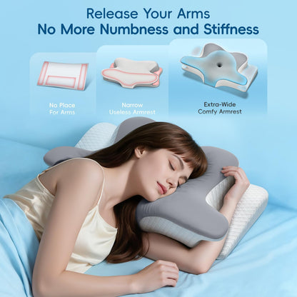 CARTIZMA Memory Foam Contour Pillows - Ergonomic Cervical Neck Support, Cooling, Breathable
