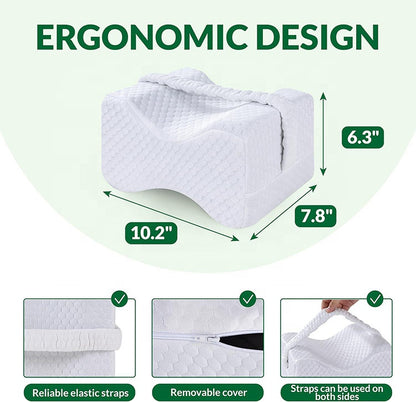 Cartizma Knee Pillow– Knee Pillow for Side Sleeper Memory Foam