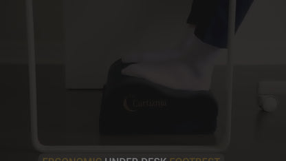 Cartizma Ergonomic Foot Rest | Memory Foam Support, Anti-Slip Base & Washable Cover – Foot stool for Back & Leg Pain Relief for Office & Gaming